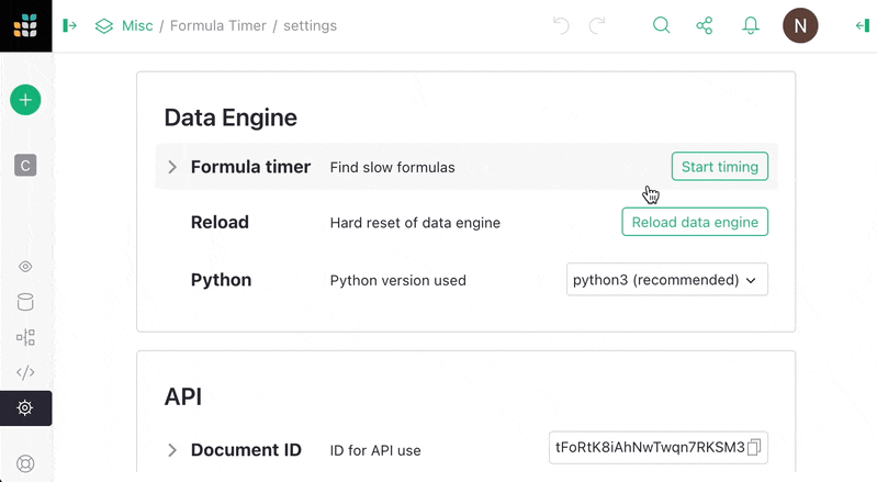 Grist formula timer